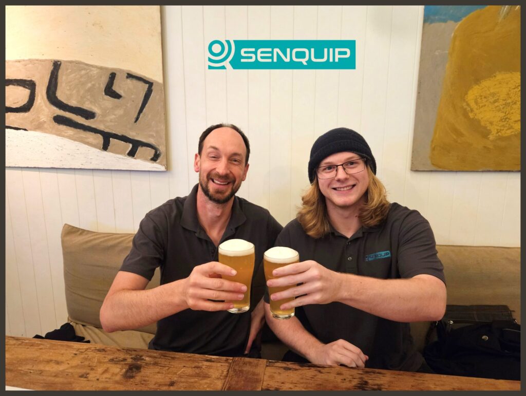 Tom and Brandon from Senquip sharing a well deserved beer