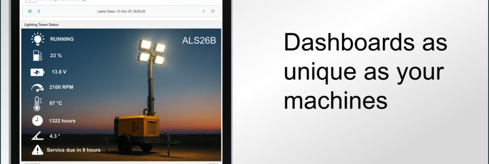 Unique dashboard for lighting tower