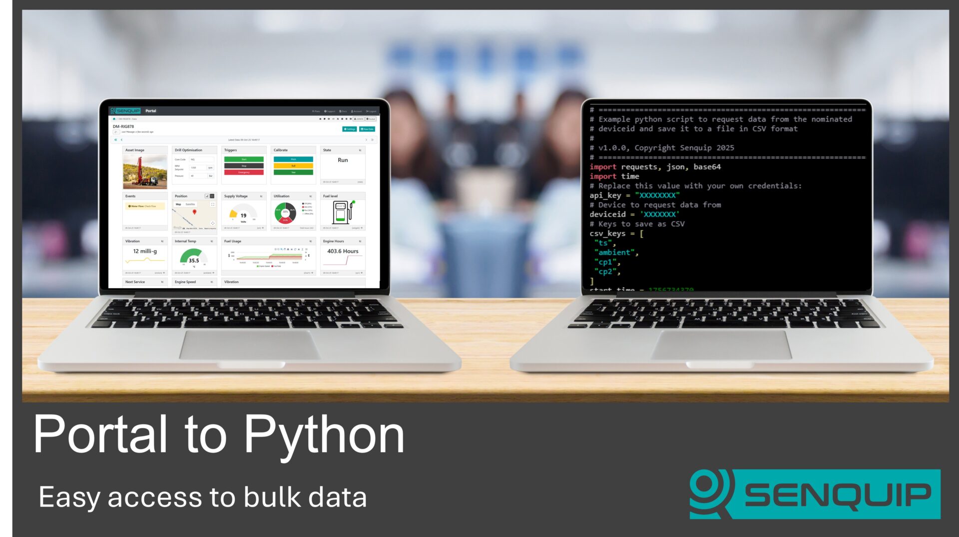 Extract data from the Senquip Portal with Python