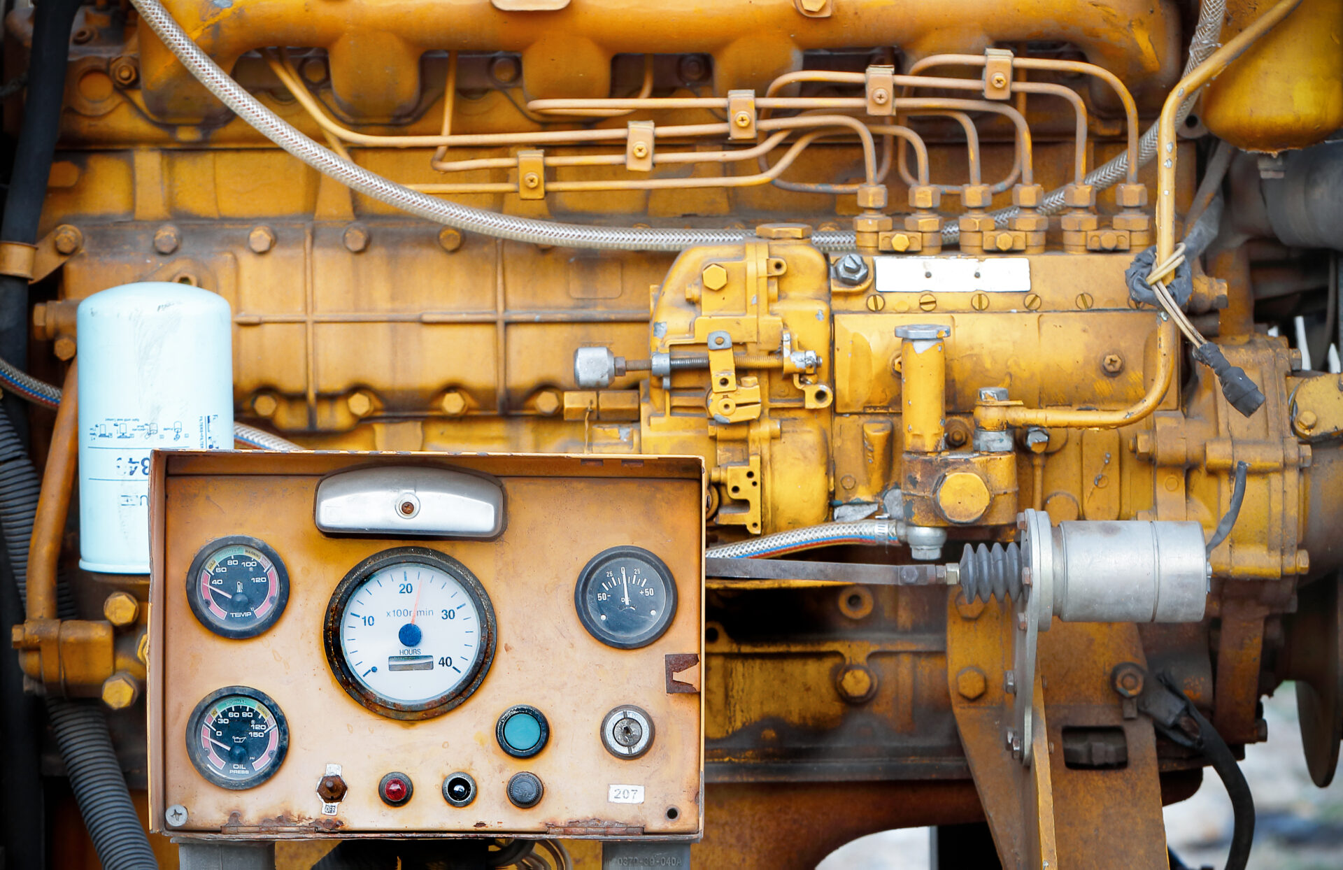 Engine control panel