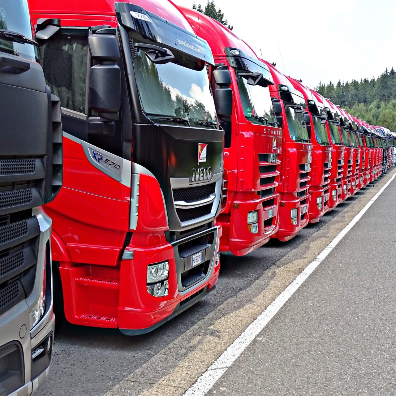 Fleet of trucks