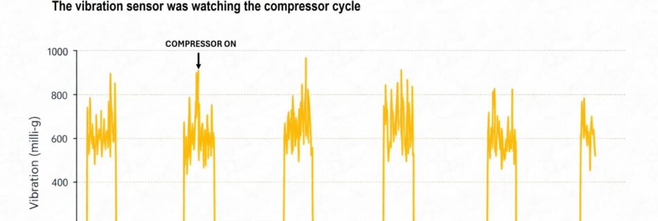 UNI in a freezer measures vibration